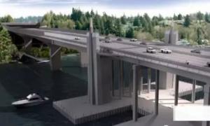 美国开通世界上最长的浮桥--新520公路大桥