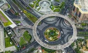 上海陆家嘴圆形人行天桥设计建造价格