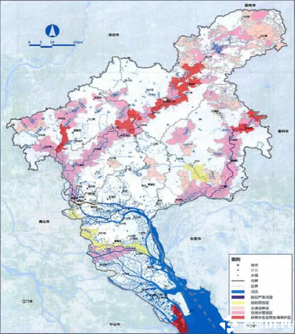 广州市水环境空间管控区图