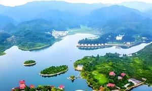 德普浮桥：贵阳百花湖国家湿地公园浮桥栈桥栈道