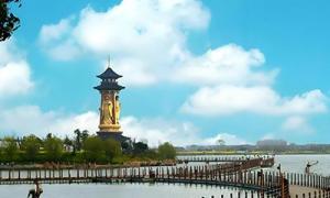 德普浮桥：泰州姜堰溱湖国家湿地公园浮桥栈桥栈道